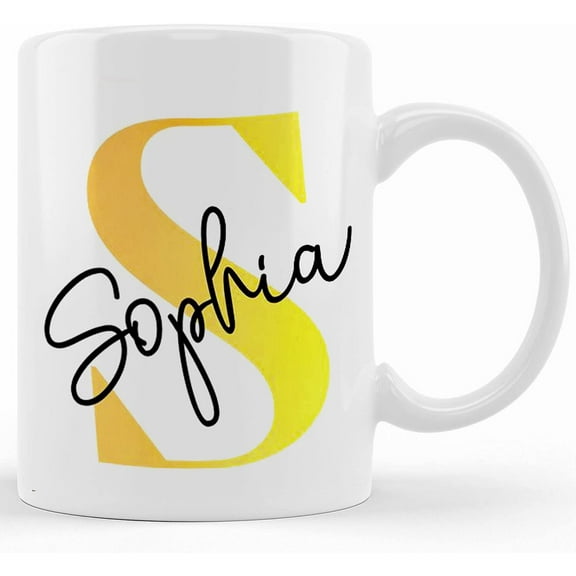Monogram Mug _ Name Mug With Initial _ Name Mug _ Initial Coffee Mug, Ceramic Novelty Coffee Mug, Tea Cup, Gift Present For Birthday, Christmas Thanksgiving Fes