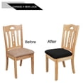 thumbnail image 6 of PiccoCasa 4Pcs Velvet Dinning Stretchable Chair Slipcover, 18 x18 Black, 6 of 6