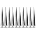 thumbnail image 4 of EASTIN 40 pcs Solid Punk Bullet Large Spikes Metal Leather Rivets DIY Silver Cone Studs, 4 of 12