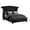 Black, variant on Pemberly Row Crystal Tufted Upholstery Queen Size Wood Bed in Gray