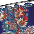 thumbnail image 4 of Elegant Bohemian Shower Curtain - Classic Paisley Floral Pattern with Retro Ethnic Influence, 36x72 Inches, 4 of 5