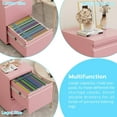 thumbnail image 6 of Aobabo 2 Drawer File Cabinet with Wheels, Lockable Metal Filing Cabinet for Home Office, Legal/Letter Size, Fully Assembled Except Wheels, Pink, 6 of 17