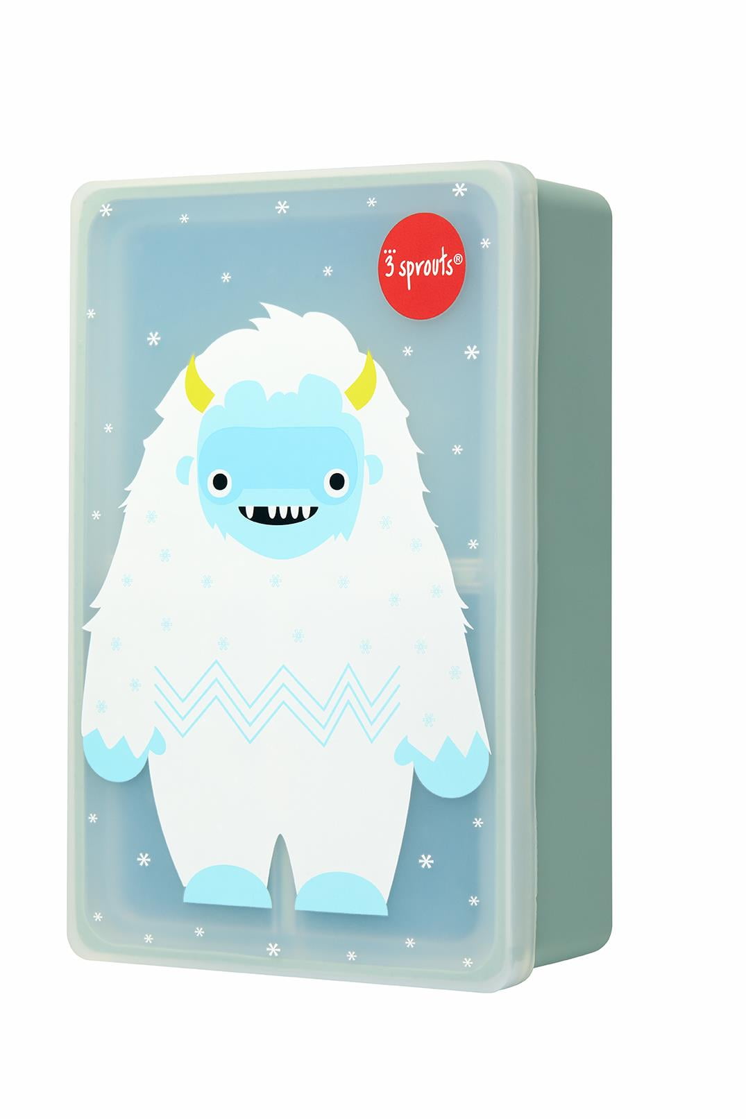 Mint Silicone Yeti Bento Box with 3 Compartments