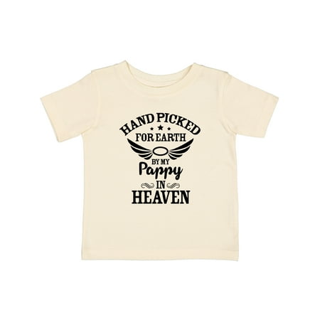 

Inktastic Handpicked for Earth by My Pappy in Heaven with Angel Wings Gift Baby Boy or Baby Girl T-Shirt