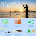 thumbnail image 3 of Fishing Lures Tackle Box Bass Fishing Baits Including Animated Lure,Crankbaits,Soft Plastic Worms,Topwater Lures etc Saltwater & Freshwater Fishing Gear Kit for Bass,Trout, Salmon., 3 of 8