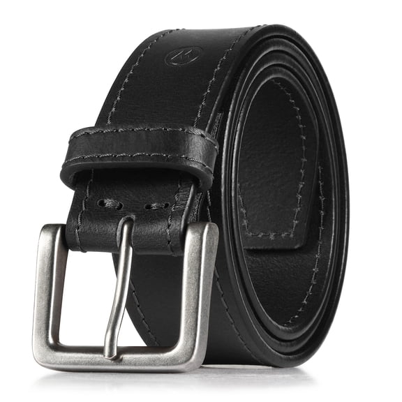 Wrangler Leather Belts for Men Adult, Casual Everyday Men's Belts for Jeans & Khakis, Black, Size 32