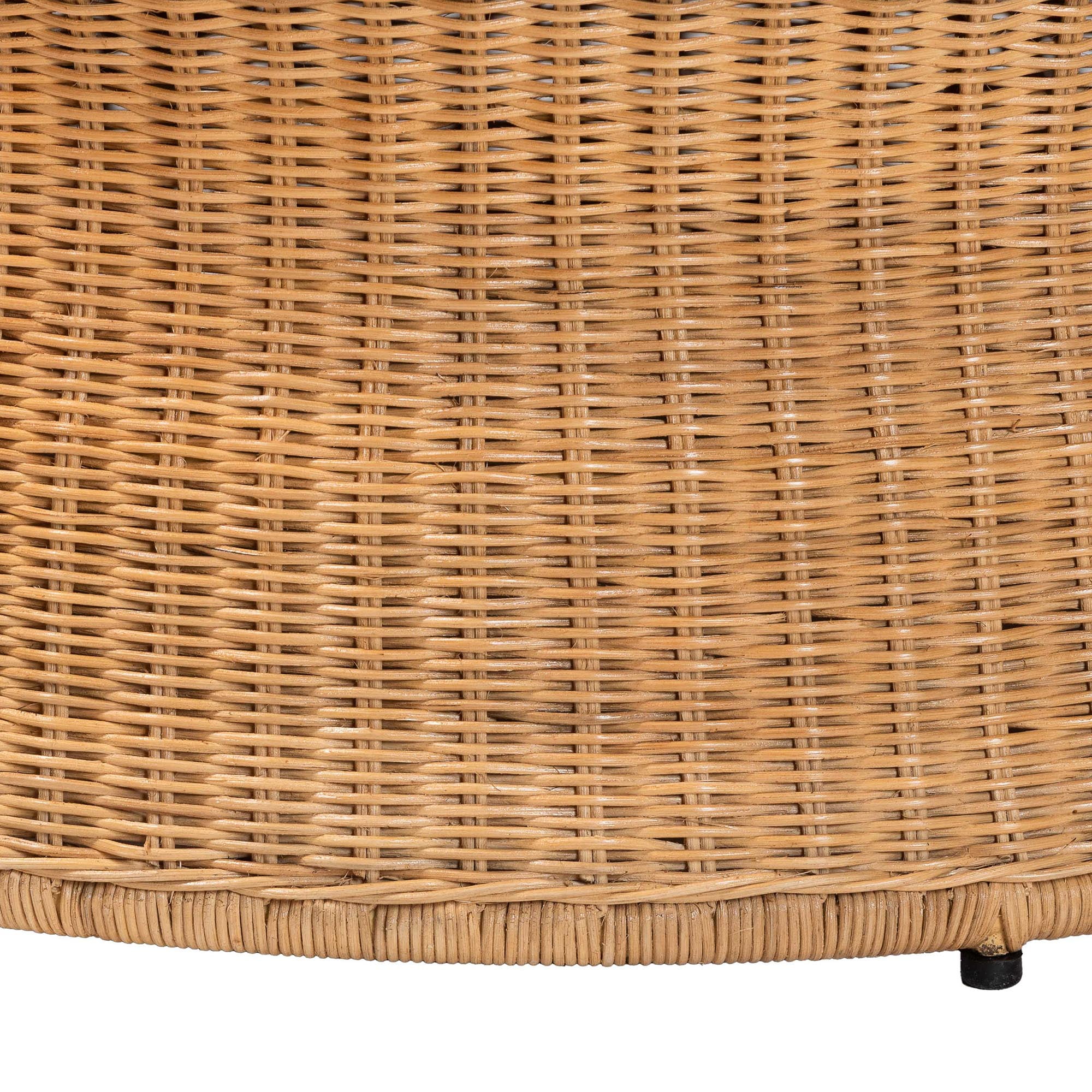 bali & pari Caroline Boho Coffee Table, 30"W, Light Honey