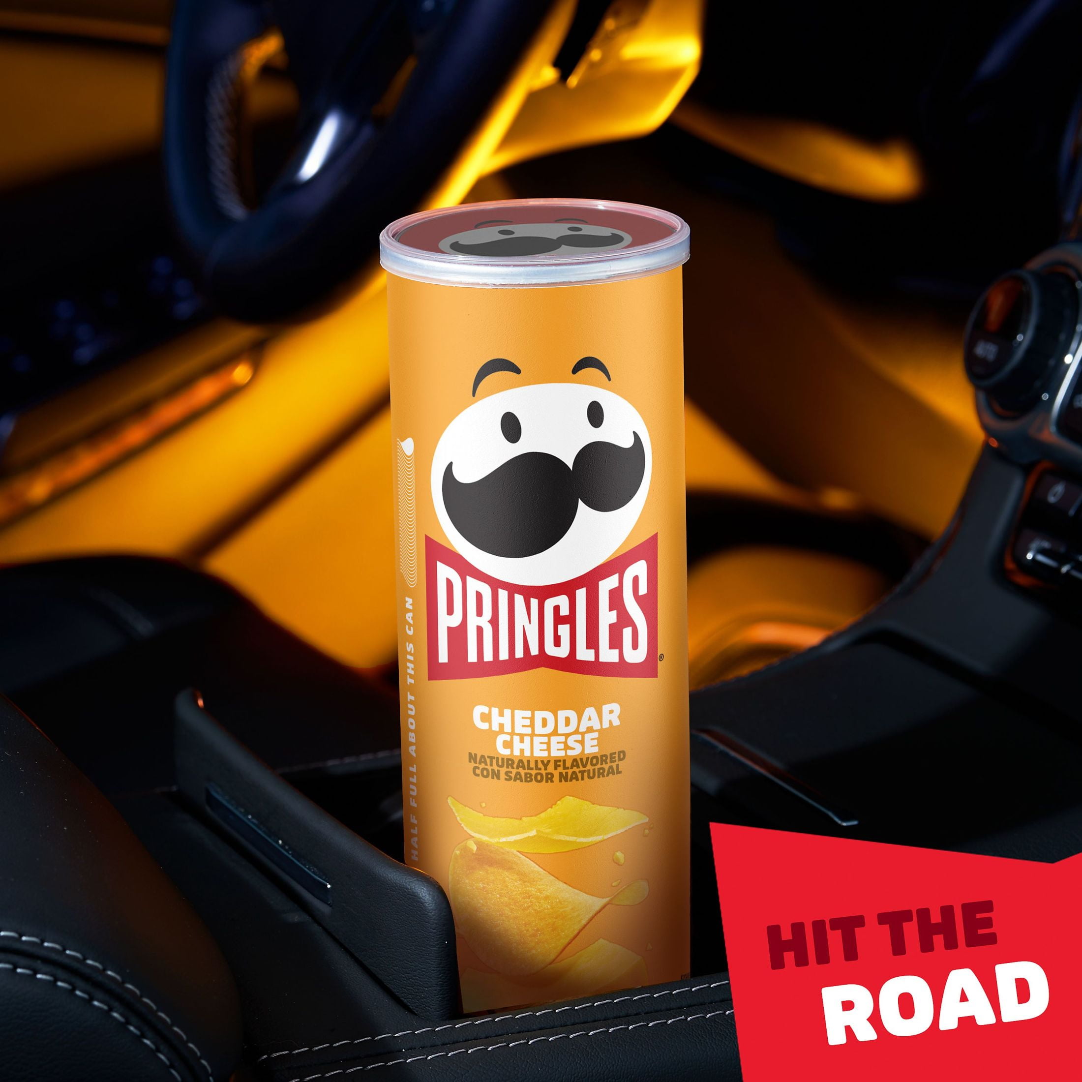 Pringles Potato Crisps Chips, Cheddar Cheese, 14 Ct, 5.5 oz, Can