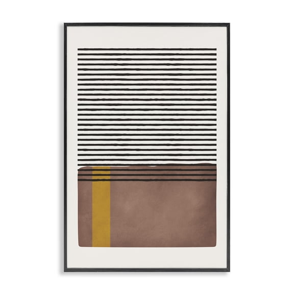 Stupell Industries Cosby Street Abstraction Abstract Painting Black Framed Art Print Wall Art, 12 x 18