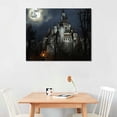 thumbnail image 2 of Nawypu Medieval Architecture - Gothic Castle Of 's Castle - Romania Mystical Night View Poster Wall Art Painting Canvas Wall Decor Modern Family Home Bedroom Background Decor, 2 of 4
