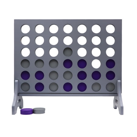 Tailgating Pros Premium Giant Four in a Row with Carrying Case - Jumbo Oversized Outdoor Yard Game - Connect Multiple Pucks in a Row to Win - Many Puck Colors Available!