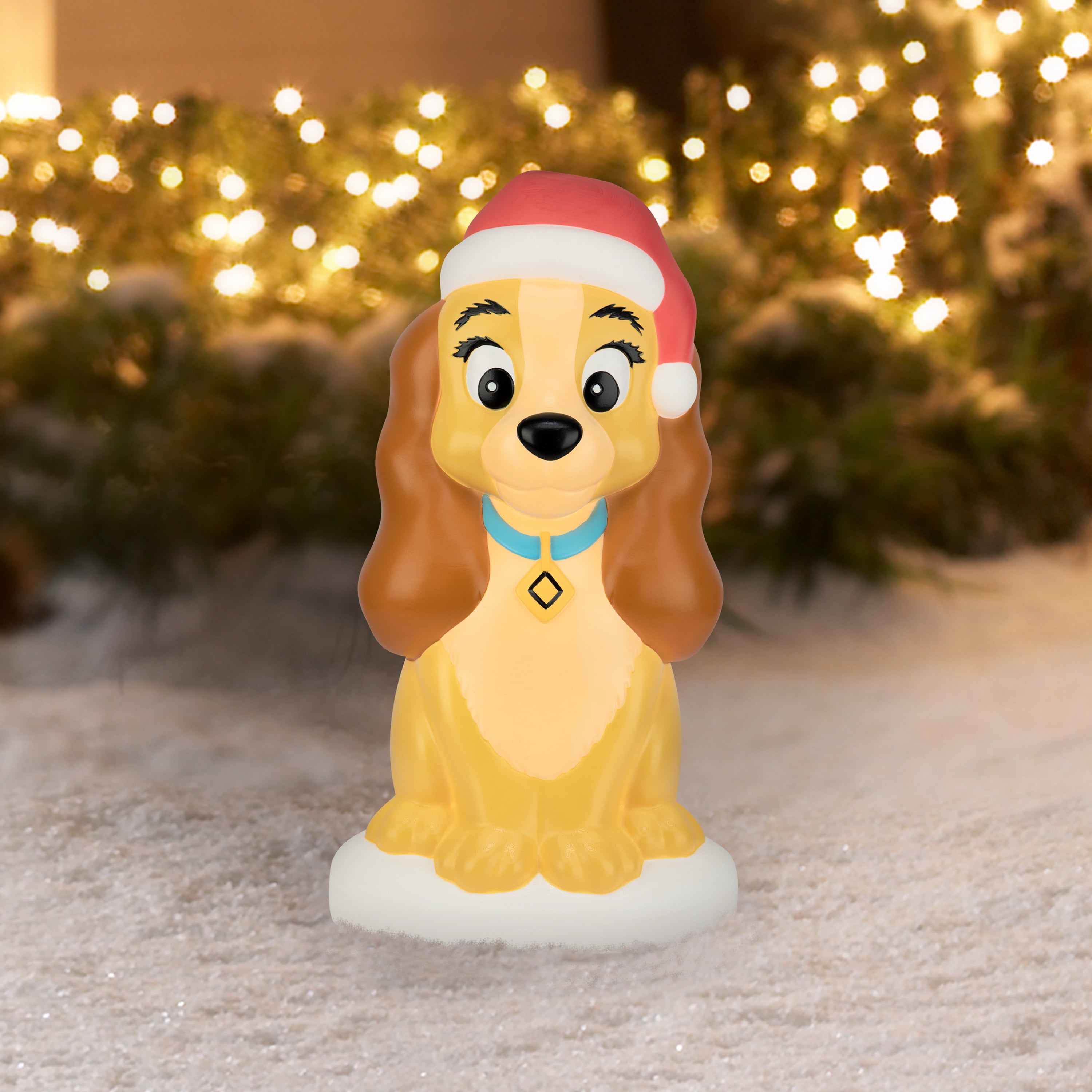 Disney Outdoor Christmas Lighted Blow Mold Lady Figure from Lady and the Tramp, 22 in