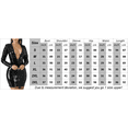 thumbnail image 4 of Womens Sexy Deep V Neck Zipper Faux Leather Catsuit Short Club Dress Wet Look Bodycon PU Mini Lingerie Dress(PI-L), 4 of 4