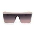 thumbnail image 2 of Womens Flat Top 90s Half Rim Shield Diva Plastic Sunglasses Pink Burgundy, 2 of 4