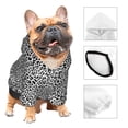 thumbnail image 3 of Fotbe Black Leopard Sudadera con Estampado para Perros Pequeños – Suéter con Capucha para Mascotas, Tela Suave de Forro Polar con Bolsillo-Large, 3 of 7