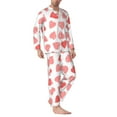 thumbnail image 3 of Kll Pink Hearts1 Sleepwear Mens Flannel Pajamas,Long Cotton Pj Set, 3 of 9