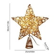 thumbnail image 3 of Christmas Tree Topper Star, Lighted Metal Frame Tree Top Star Decoration, Battery Operated Five-Pointed Star for Holiday Decor(Gold), 3 of 4