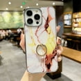thumbnail image 1 of SaniMore for iPhone 13 Pro 6.1" 2021 Case with 360 Rotating Ring Bracket, Unique Fashion Marble Print Pattern Soft TPU Slim Fit Protective Shockproof Stylish Girly Stand Phone Case,  Gold, 1 of 6