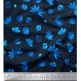 thumbnail image 1 of Soimoi Satin Silk Fabric Artistic Flower Print Sewing Fabric Yard 42 Inch Wide, 1 of 1
