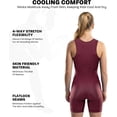 thumbnail image 3 of Exxact Sports Women’s Wrestling Singlet - Adult & Youth Sizes, High-Cut Female Powerlifting Singlet for Competition (Maroon, Adult X-Large), 3 of 7