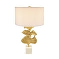 thumbnail image 3 of Table Lamp D17x30.2" Gold Ginkgo Leaf Table Lamp with Marble Base and White Drum Shade (Lamp Shade Assembly Required),Bedroom Lamp, 3 of 5