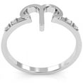 thumbnail image 3 of Aries Zodiac Sign Diamond Ring In Solid 14k White Gold, 3 of 6