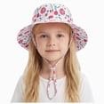 thumbnail image 5 of TOWED22 Kids Sun Hat UPF 50+ Quick Dry Foldable Bucket Hat Lightweight Adjustable Fishing Safari Hat for Girls and Boys(Red,6-10 Y), 5 of 5