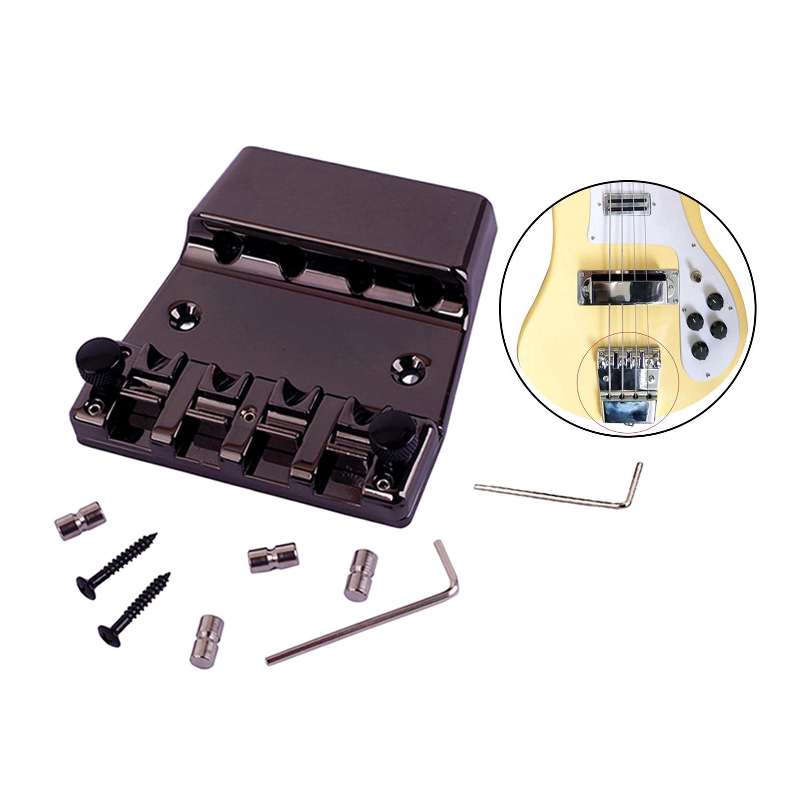 LeeQinersw 4 String Bass Bridge Electric Bass Guitar Bridge Guitar Bridge Replacement Parts