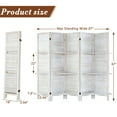 thumbnail image 6 of 5-Panel Room Divider with Shelves，5.6ft Tall Folding Privacy Screen Panels, Room Divider Wall, Divider for Room Separation, Room Divider Shelves，Effectively Block Sight，White, 6 of 6