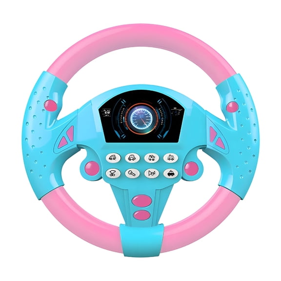 BESTSKY Kids Backseat Electronic Steering Wheel Toy Children Driver Car Game Sound Toys