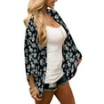 thumbnail image 3 of Women Floral Print Kimono Cardigans Summer Casual Chiffon Loose Open Front Cover Up Tops Kaftan S-3XL PLUS SIZE, 3 of 4