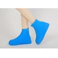 thumbnail image 5 of Yageerya Unisex Waterproof Disposable Elastic Latex Boot Cover Rain Snow Non-slip Shoe Covers - Size S(Blue), 5 of 5