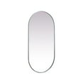 thumbnail image 6 of Elegant Decor Metal Frame Oval Mirror 30x60 Inch in Silver, 6 of 10