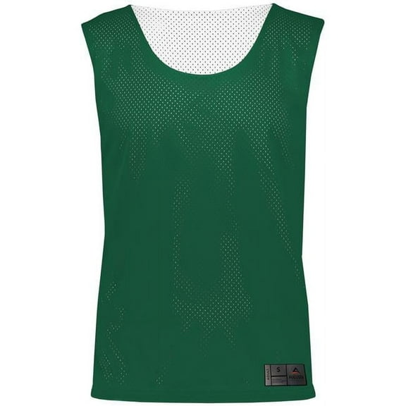 Augusta Sportswear XS Boys Mesh Reversible Pinnie Dark Green/White 9718