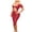 Red, variant on Women's Sexy Mesh Lace Jumpsuit Bodycon Backless U Neck Cut Out Club Romper for and Lovers