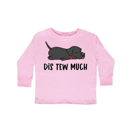 

Inktastic Napping Dis Tew Much Labrador Retriever Gift Toddler Boy or Toddler Girl Long Sleeve T-Shirt
