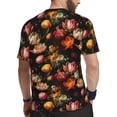 thumbnail image 2 of Wukai Colorful Tulips Print Men's Short-Sleeved Mesh T-Shirt,Quick-Dry Short Sleeve Workout T-Shirt-Medium, 2 of 8