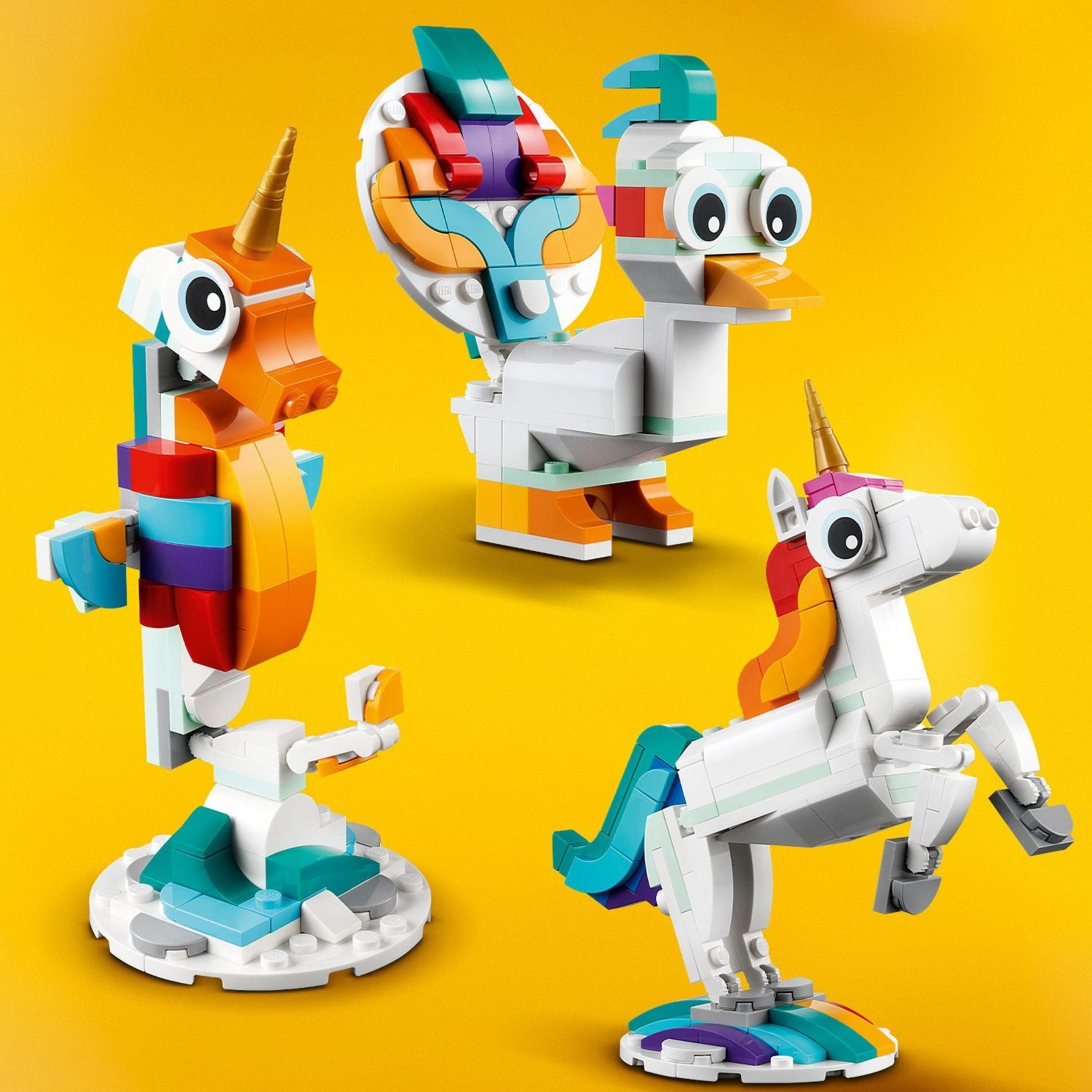 LEGO Creator Springtime Animal Play Pack  5 Adorable Animal Builds in 1 Box  Easter Chick, Unicorn, (图3)