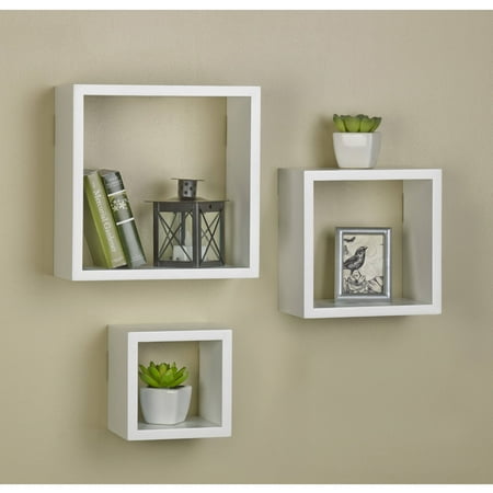 Melannco Set Of Three White Nesting Cube Shelves Hardware Included Melannco Set Of Three White Nesting Cube Shelves Hardware Included Com