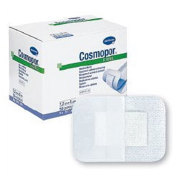 Hartmann Adhesive Dressing Cosmopor 2 X 2-9/10 Inch NonWoven Rectangle White Sterile Box of 50