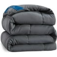 thumbnail image 6 of All Season Down Alternative Comforter Duvet Insert, Machine Washable Quilted Reversible Duvet Insert with Corner Tabs, Dark Grey, Cal King, 102x96 inches, 6 of 6