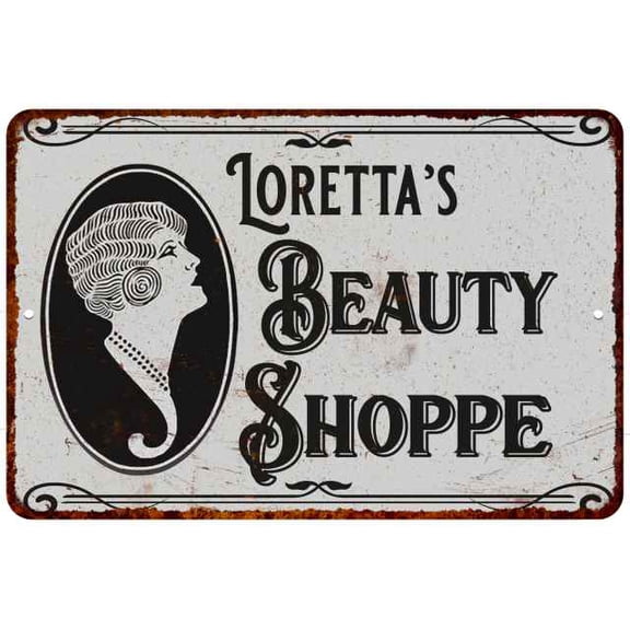 Loretta's Beauty Shoppe Chic Sign Vintage Decor 8x12 Metal Sign 208120021192
