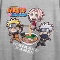 thumbnail image 6 of Naruto Shippuden Chibi Characters Eating Ramen Athletic Heather Women's Crop-XS, 6 of 7