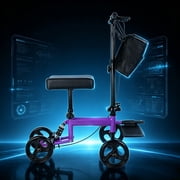 Arshin Steerable Knee Scooter,Economy Knee Walker,All Terrain Foldable Medical Scooter for Foot Injuries Crutches Alternative,Purple