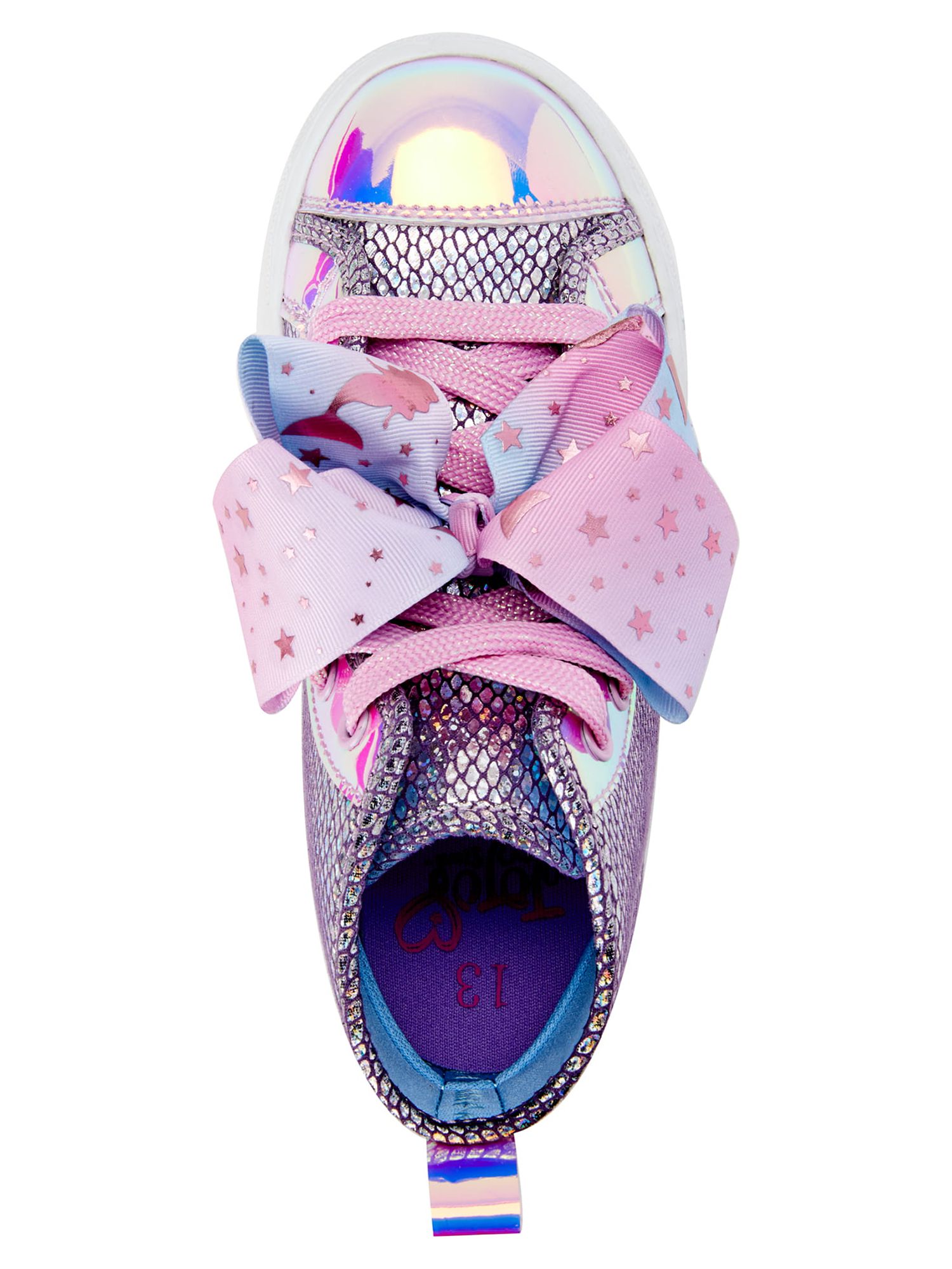 JoJo Siwa Unisex Kids High-Top Iridescent Mermaid Print Casual & Dress Shoe