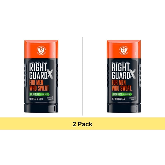 Right Guard Xtreme Defense Invisible Solid Antiperspirant Deodorant Fresh Blast 2.6 oz - 2 Pack