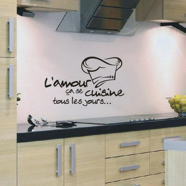 Cuisine Sticker Vinyl Decal Kitchen Tile Chef Wall Decor Walmart Com Walmart Com