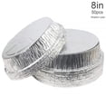thumbnail image 4 of 50 Pieces Baking Pans with Clear Lids Freezer Fryer Liner Pizza Bread Trays Reheating Containers Flan Plates Kitchen Cookware 6-Inch Deep, 4 of 9