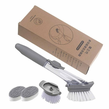 

lulshou Cleaning Supplies Automatic Liquid Filling Long Handle Pot Washing Brush Kitchen Washing Brush Pot Artifact Non Stick Oil Pot Washing Brush Cleaning Brush on Clearance