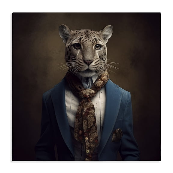 Stupell Industries Art Deco Fancy Fashion Leopard Canvas Art, 17 x 17, by Lazar Studio